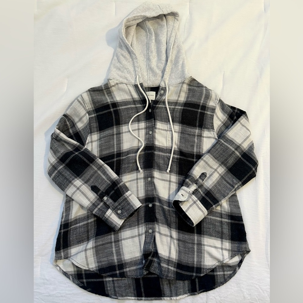 American Eagle Hooded Flannel
